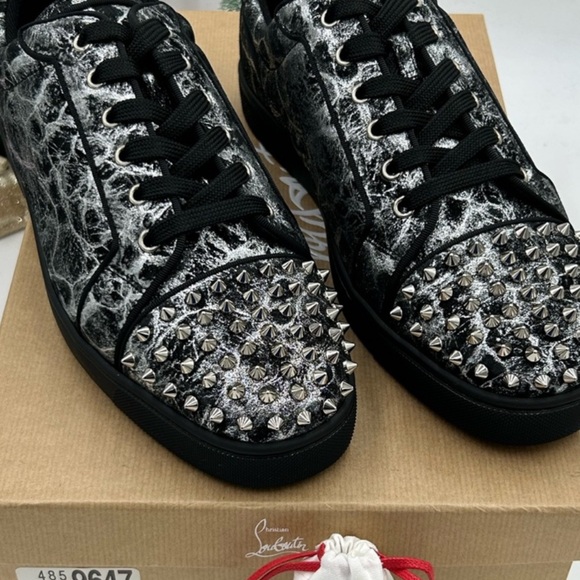 Christian Louboutin men's Louis jr storm Spiked Sneakers. Size 45